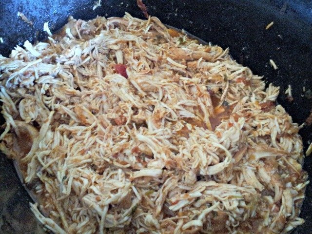 Shredded tomato lime chicken