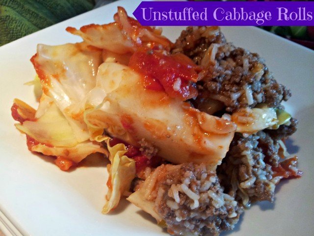 Unstuffed cabbage rolls ready to eat