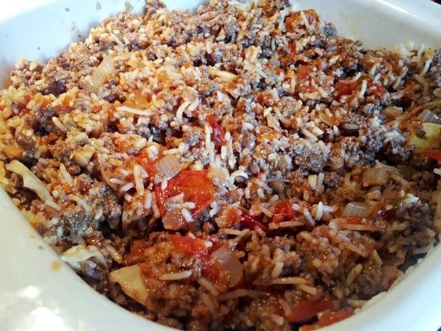 Just enough sauce gets added to make the filling come together