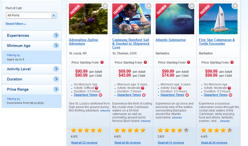 Choose your shore excursions ahead of time