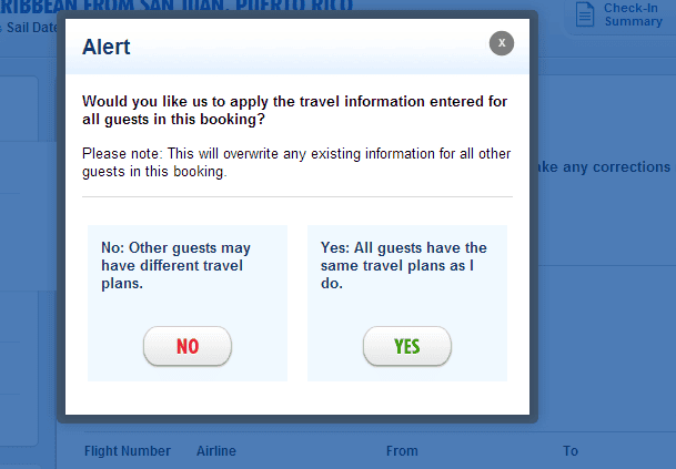 Easily Save all travel information for all in your party