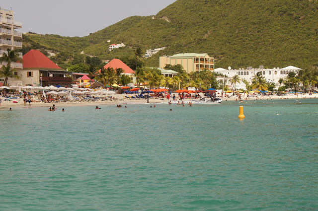 Island of St Maarten from the water
