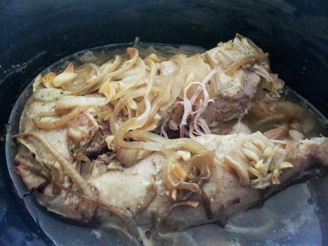 You'll know the pork is done when it starts to separate
