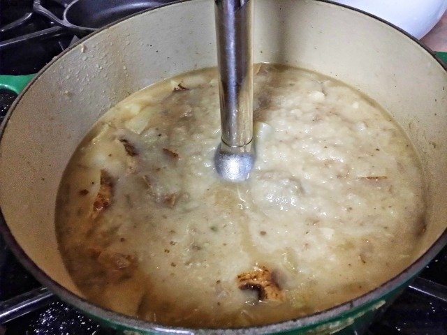 puree the loaded baked potato soup