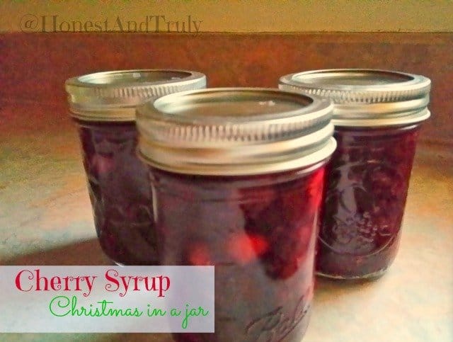 Jarred cherry syrup