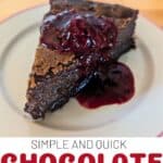 Image shows delicious chocolate olive oil cake.