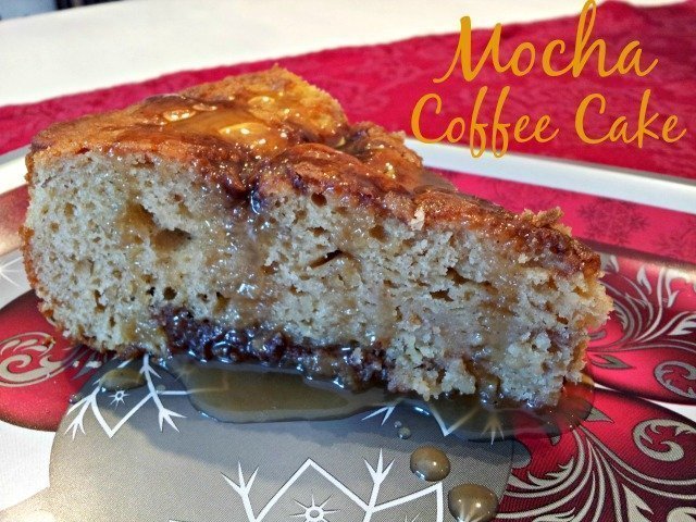 Mocha coffee cake recipe plated