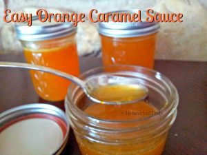 Orange caramel sauce is easy to make and comes together quickly for a unique lighter dessert topping #orange #caramel #dessert #glutenfree