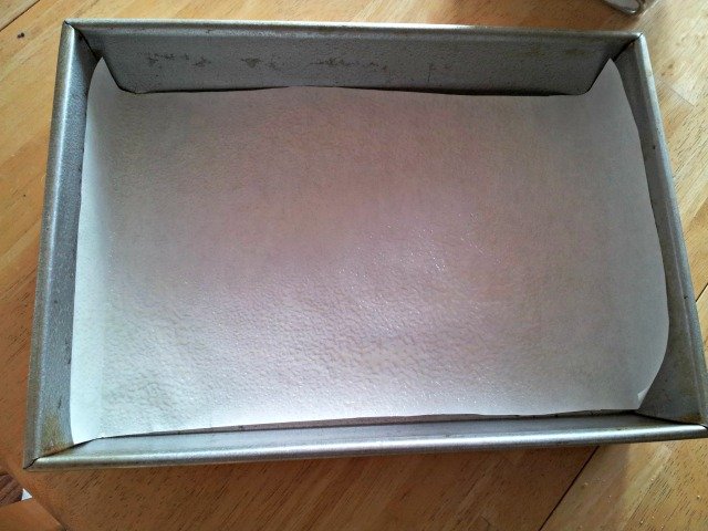 Line your brownie pan with parchment paper to help remove them easily once they've cooled