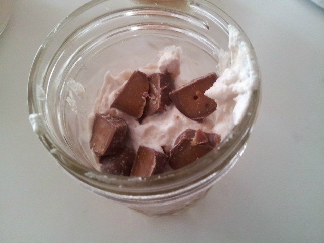 Caramel Mousse and Milky Way Simply Caramel halves are the next addition to the Milky Way Caramel Mousse Trifle #shop