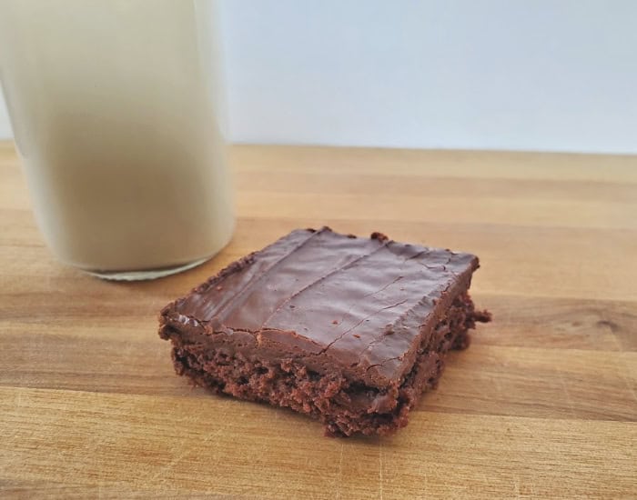 Single Mexican sheetcake brownie