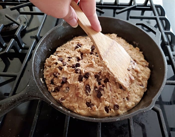 Pull dough from the edges