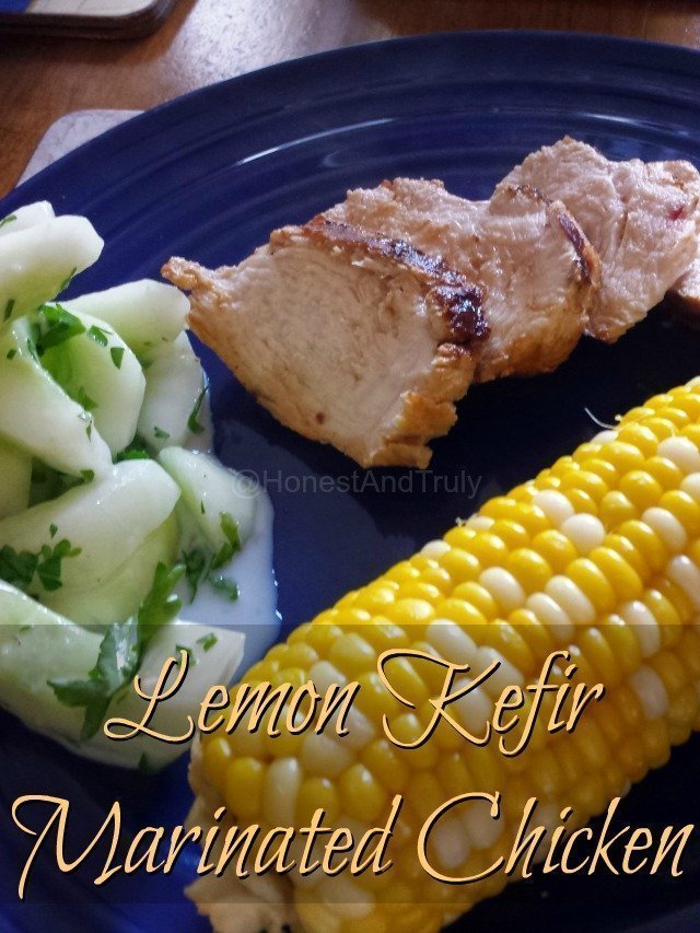 Easy lemon marinated #KefirCreations grilled chicken recipe for a healthy summer dinner #shop