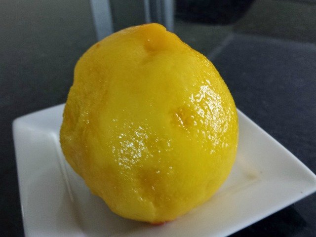 Perfectly peeled peach