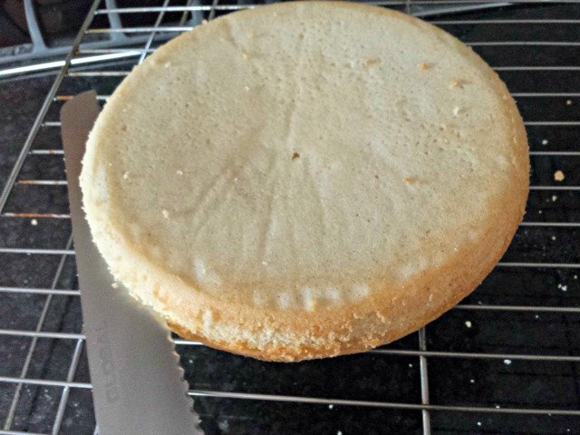 Use a serrated knife to cut your cake into layers