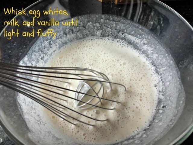 Whisk liquid ingredients until aerated