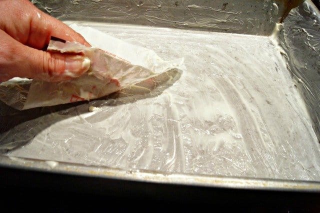 Easiest way to butter a 9x13 pan