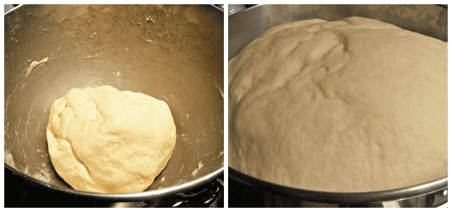 Dough has doubled in size