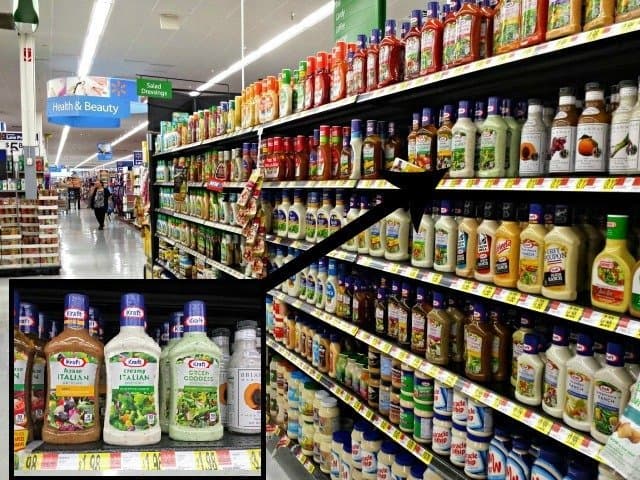 Easy to find KRAFT dressings at WAlmart
