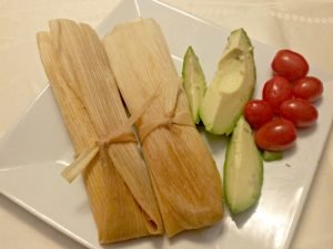 Homemade chicken tamales
