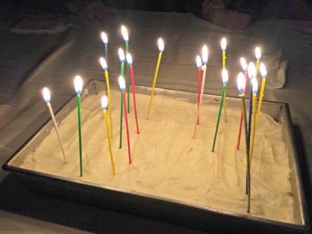 My birthday cake with candles