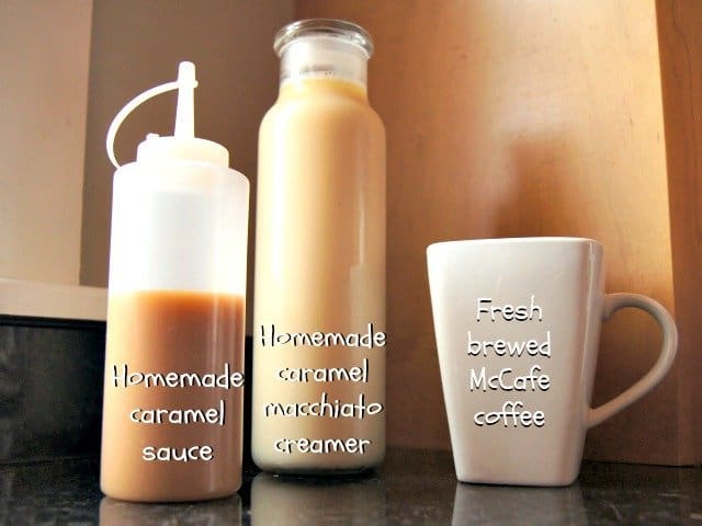 All you need for caramel macchiato at home
