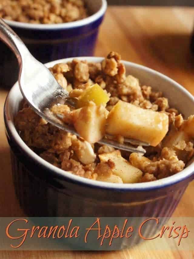 Granola apple crisp bite
