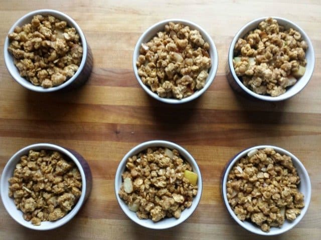 Apple crisp ready to bake