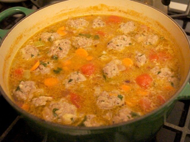 Ready to eat meatball soup
