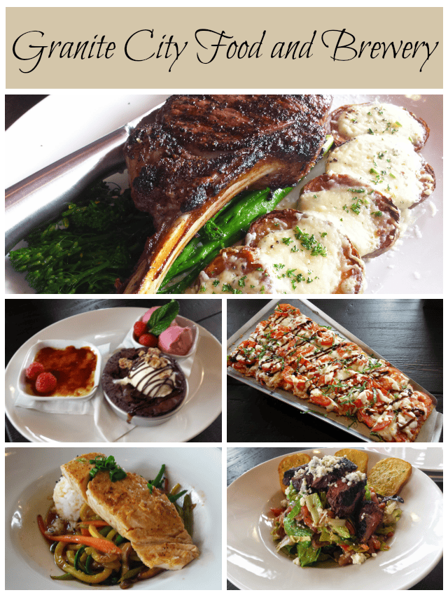 Granite City Food and Brewery menu examples