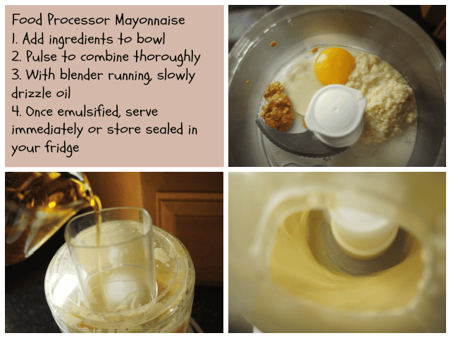 Making mayo with your food processor