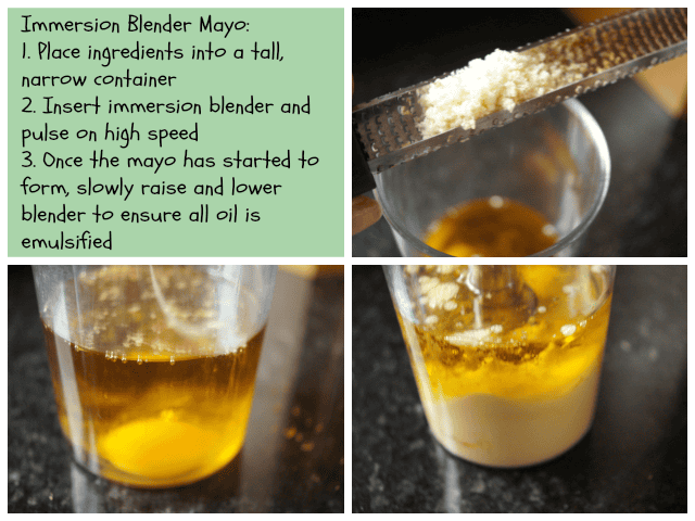 Mayo using an immersion blender