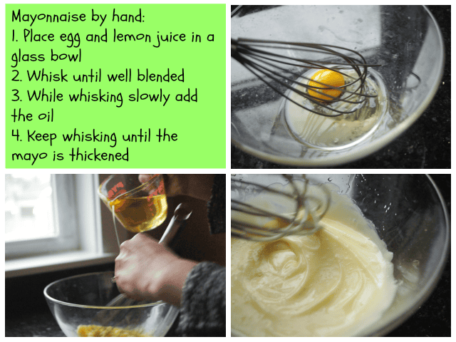 Making mayo with a whisk