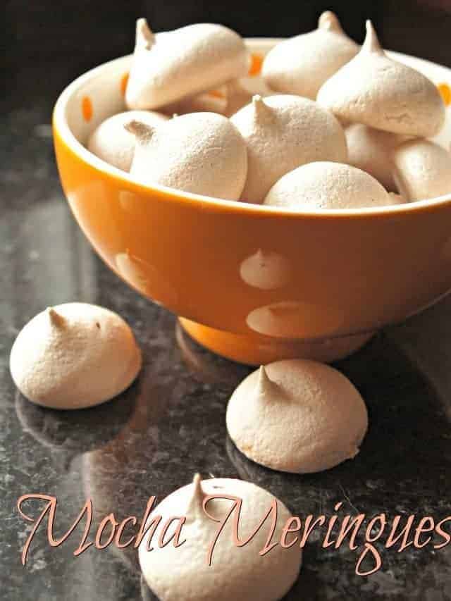 Mocha meringues recipe ready to eat