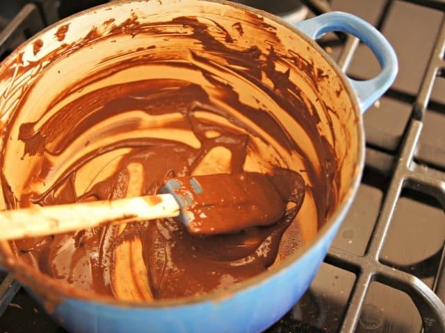 Extra melted chocolate