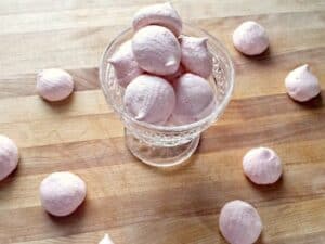 Enjoy some raspberry meringues