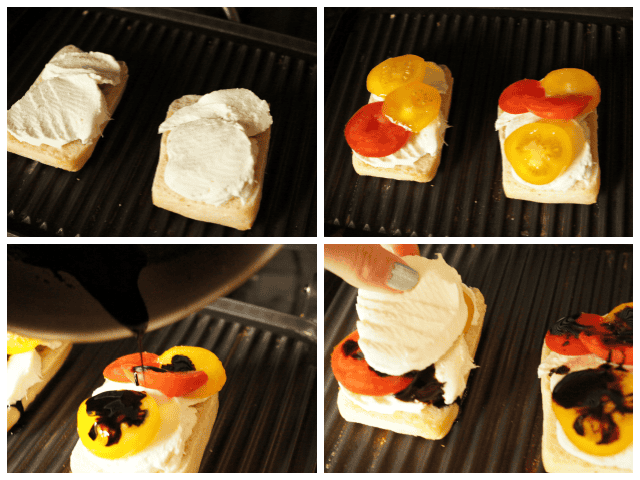 Making a caprese panini