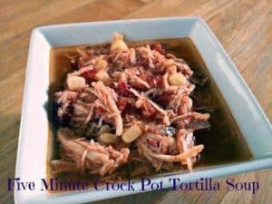 Crock pot tortilla soup recipe