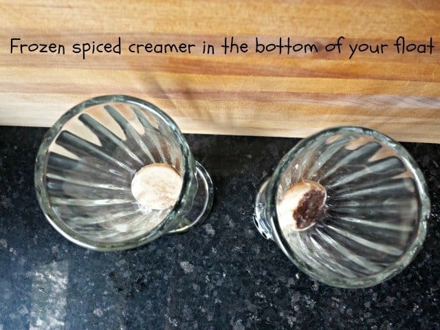 Add frozen creamer cubes to your cup