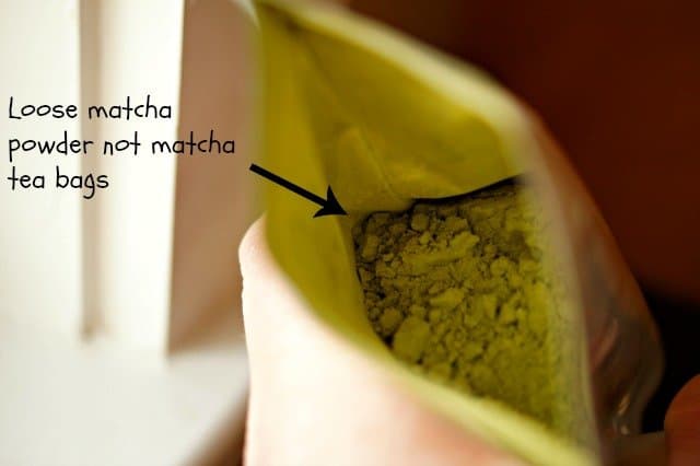 Loose matcha powder