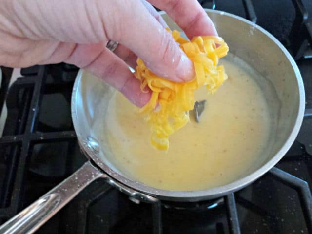 Add cheese in small doses