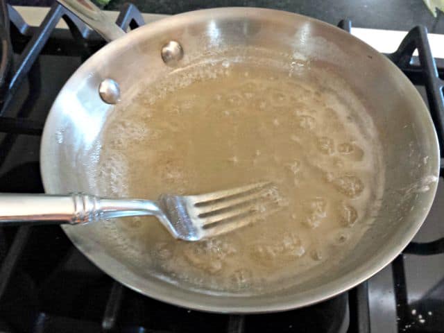 Bring honey to a boil so it can thicken