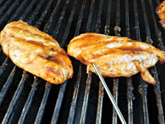 Checking the meat temperature is key