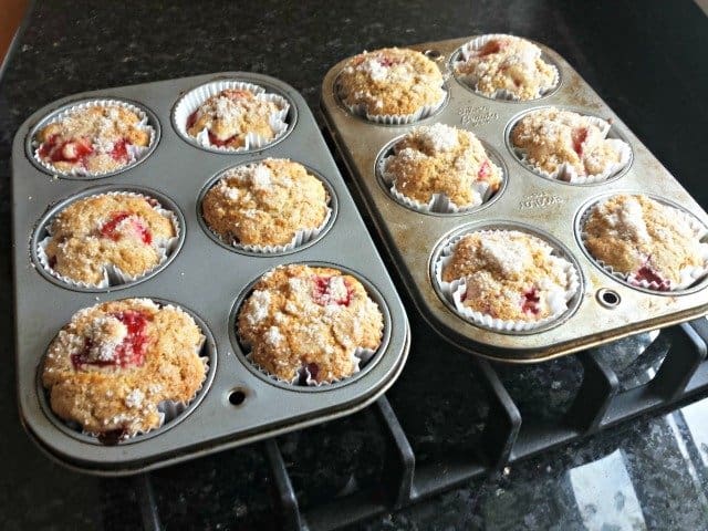 Cool homemade strawberry muffins