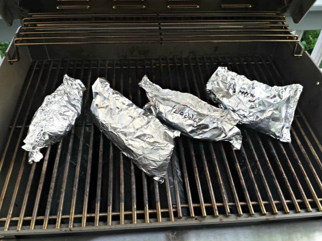 Grill your chicken pockets over indirect heat