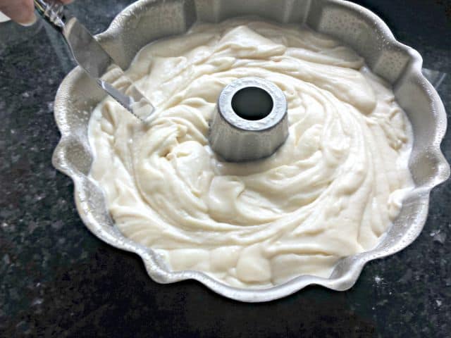 Run cake around the edge of your pound cake