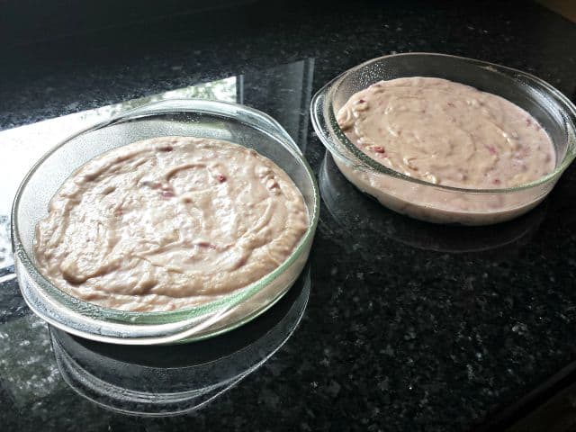 Cake ready to bake