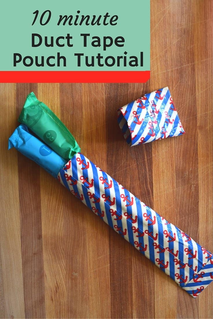 10 minute tutorial on how to make a duct tape pouch with lid, including a video how to. This is perfect and discrete for your purse and more. Nothing gets lost or open accidentally.