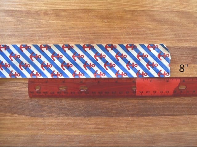 Cut 8 inch section six times