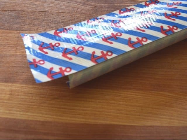 Place tape over your tube with a gap
